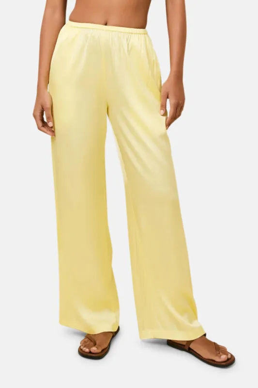 Monaco Satin Pant Custard sold by Blue & Cream
