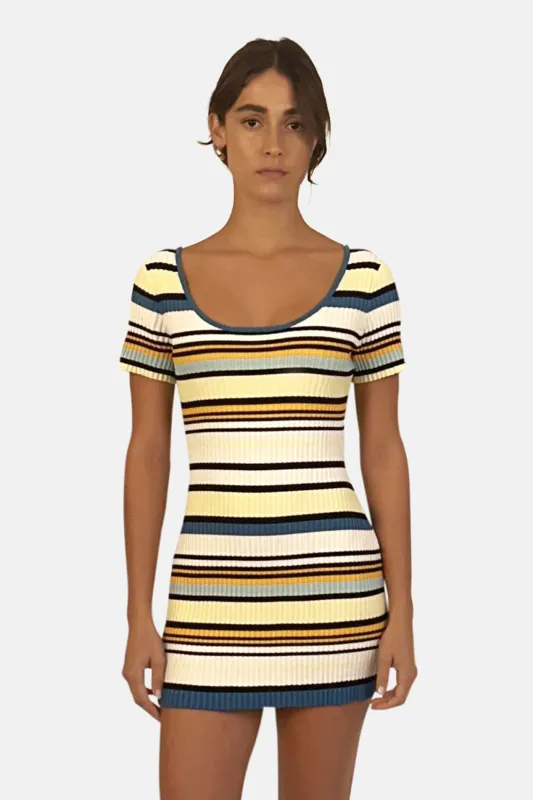 Cara Dress Variegated Stripe sold by Blue & Cream