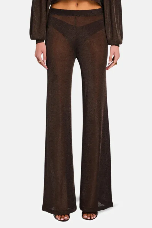 Sheldon Metallic Knit Pant Slate Brown sold by Blue & Cream