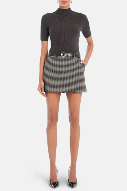 Jann Dress Charcoal Houndstooth sold by Blue & Cream