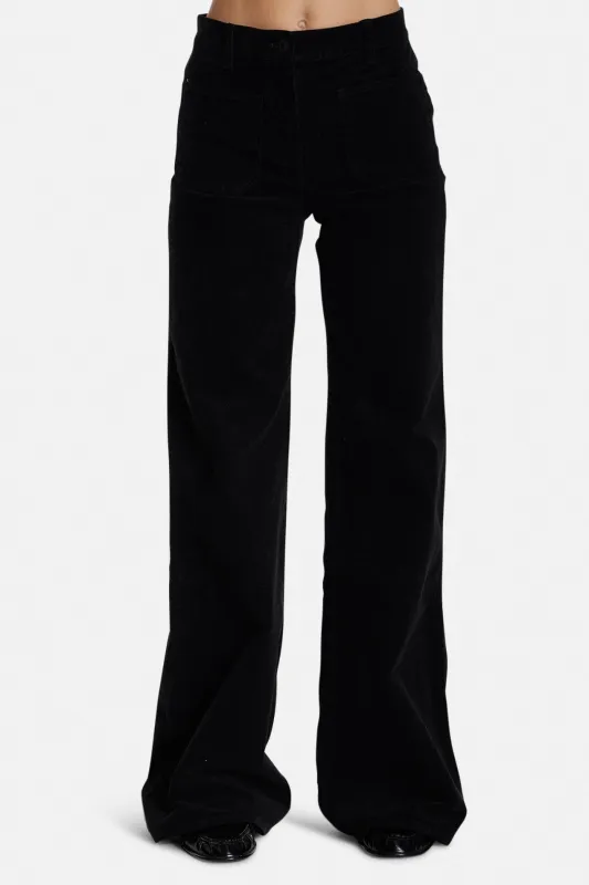 Florence Corduroy Pant Jet Black sold by Blue & Cream