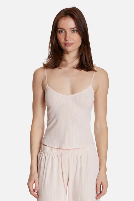 Pointelle Cami Pink sold by Blue & Cream