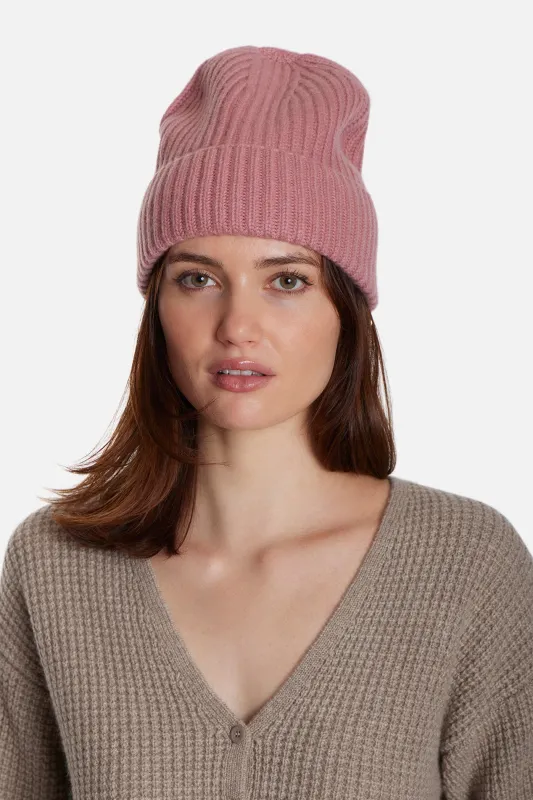 Cashmere Cuff Beanie Pink sold by Blue & Cream