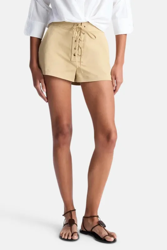 Leon Lace Up Short Desert Beige sold by Blue & Cream