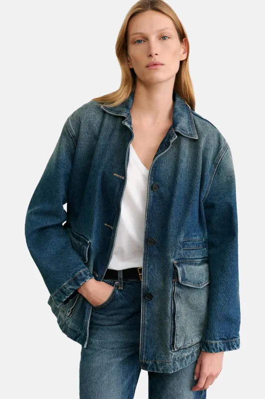 Temperance Denim Parka Simon Wash sold by Blue & Cream