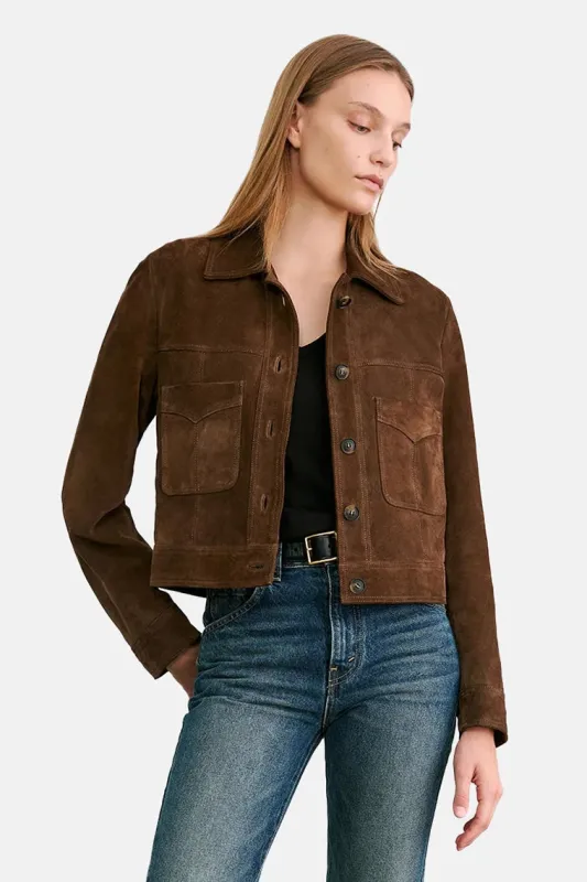 Susannah Suede Jacket Hazelnut sold by Blue & Cream