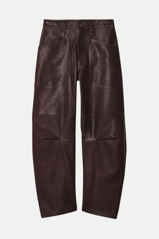 Shon Leather Pant Dark Brown sold by Blue & Cream