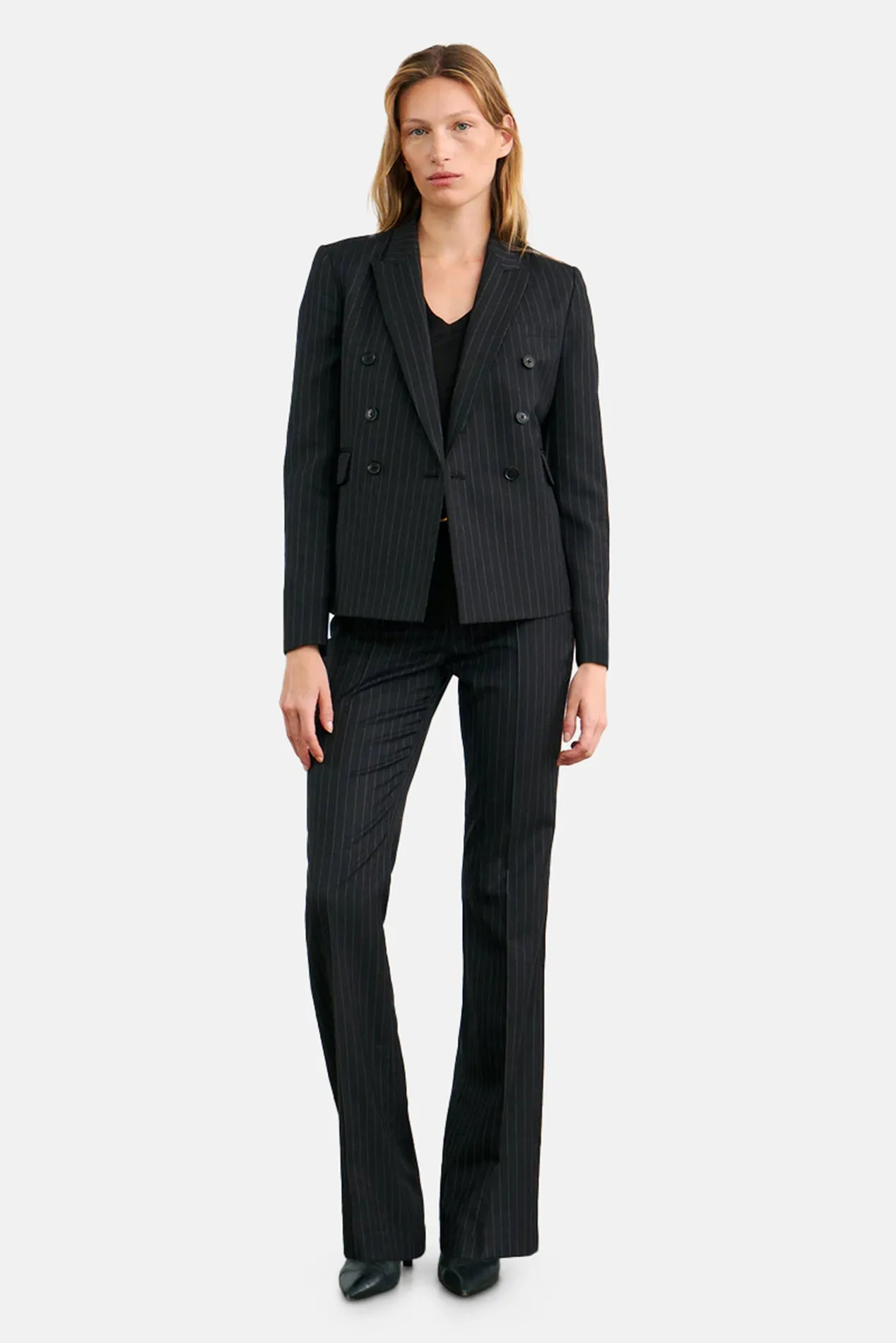 Duran Jacket Dark Charcoal Pinstripe sold by Blue & Cream product image thumbnail 2