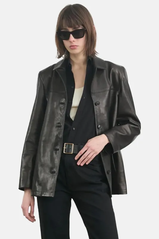 Brett Leather Jacket Black sold by Blue & Cream