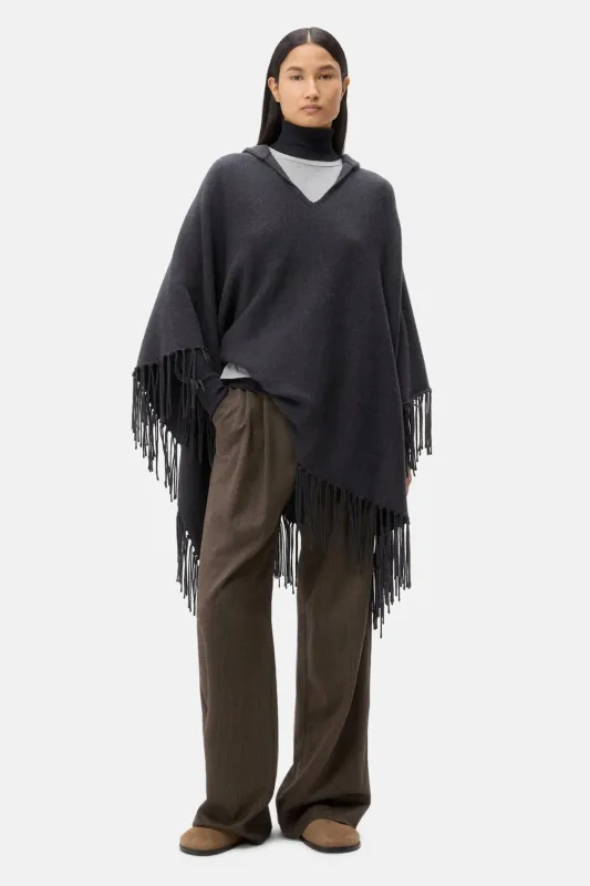 Take Me Home Poncho in Charcoal Heather Grey sold by Blue & Cream