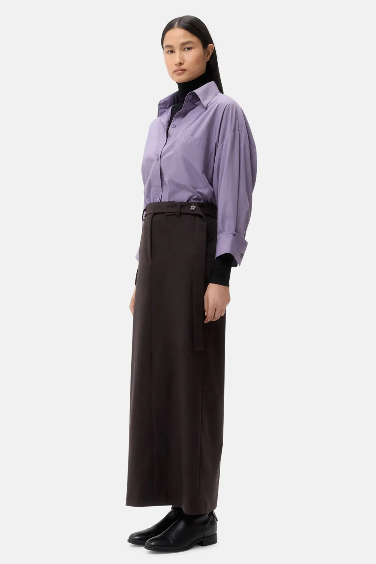 Slit Skirt Chocolate sold by Blue & Cream product image thumbnail 2