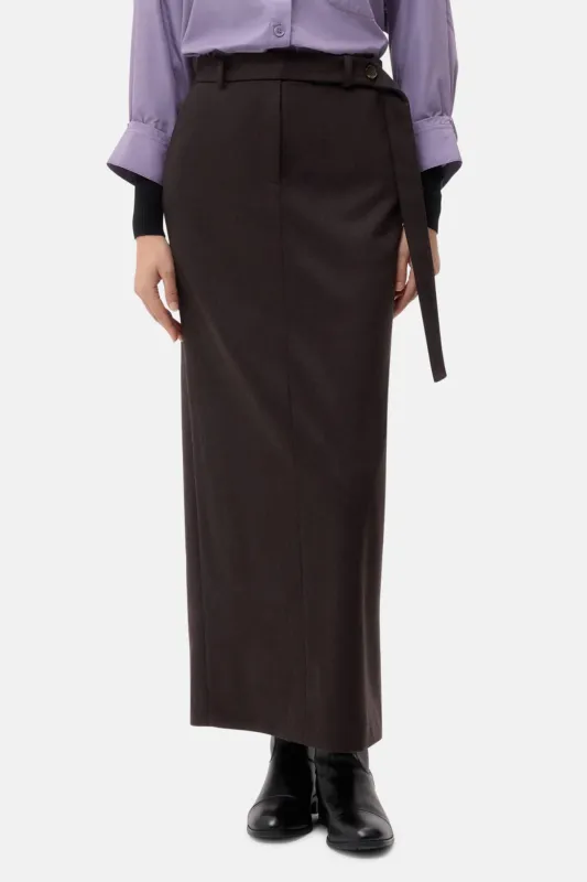 Slit Skirt Chocolate sold by Blue & Cream