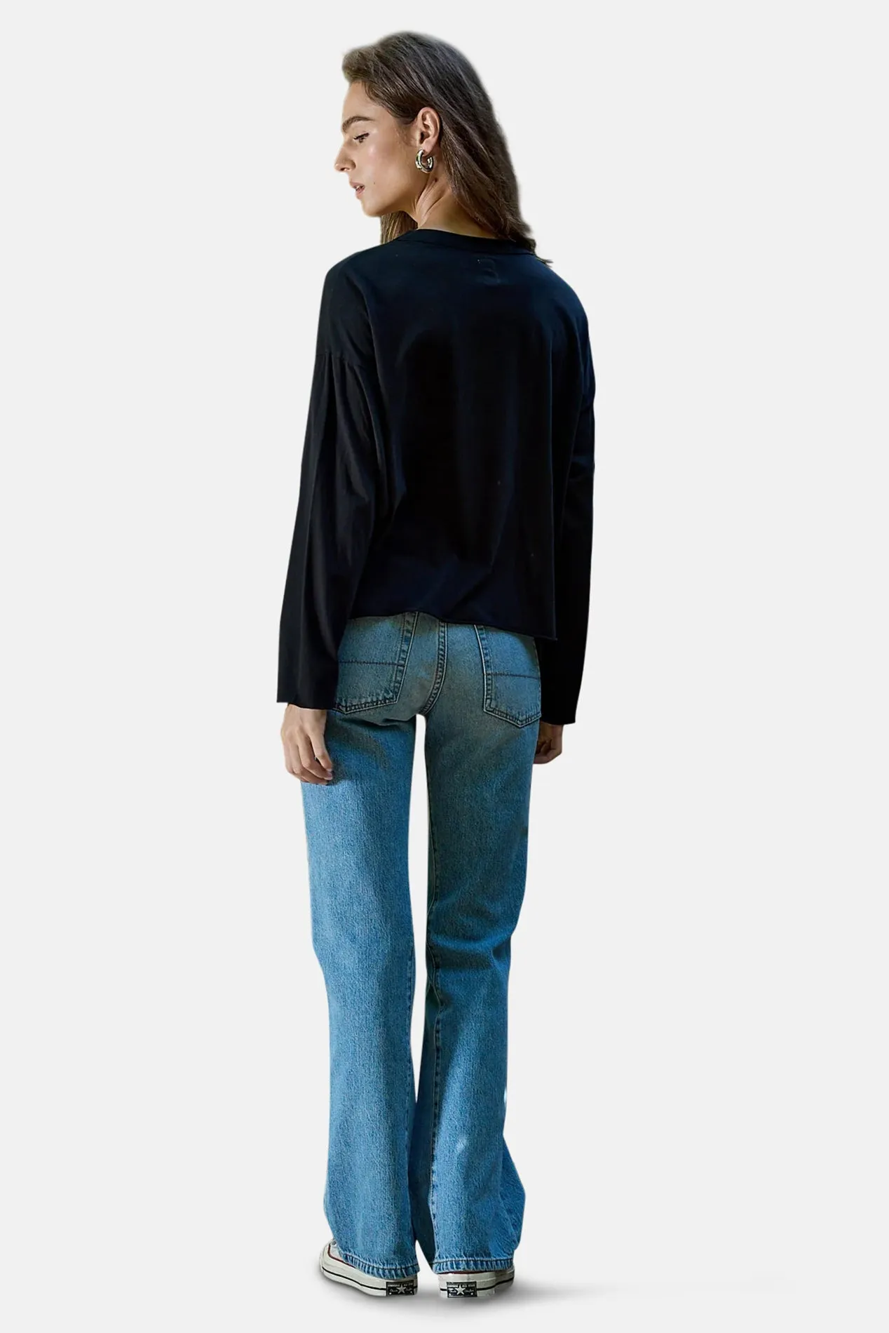 Loffler Boxy Fine Jersey Tee Black sold by Blue & Cream product image thumbnail 2