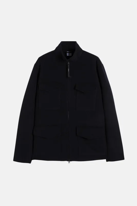 Nelson Wool Bomber Jacket Navy sold by Blue & Cream
