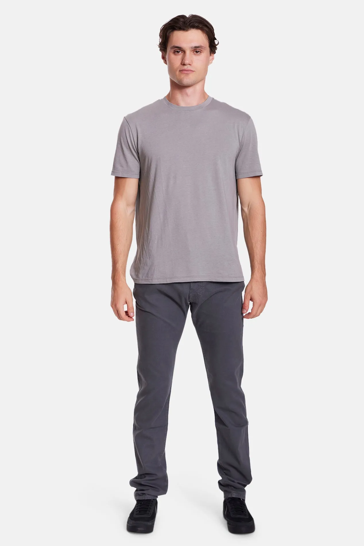 Bard Soft Pique Pant W/ Suede Patch Gunmetal sold by Blue & Cream product image thumbnail 3