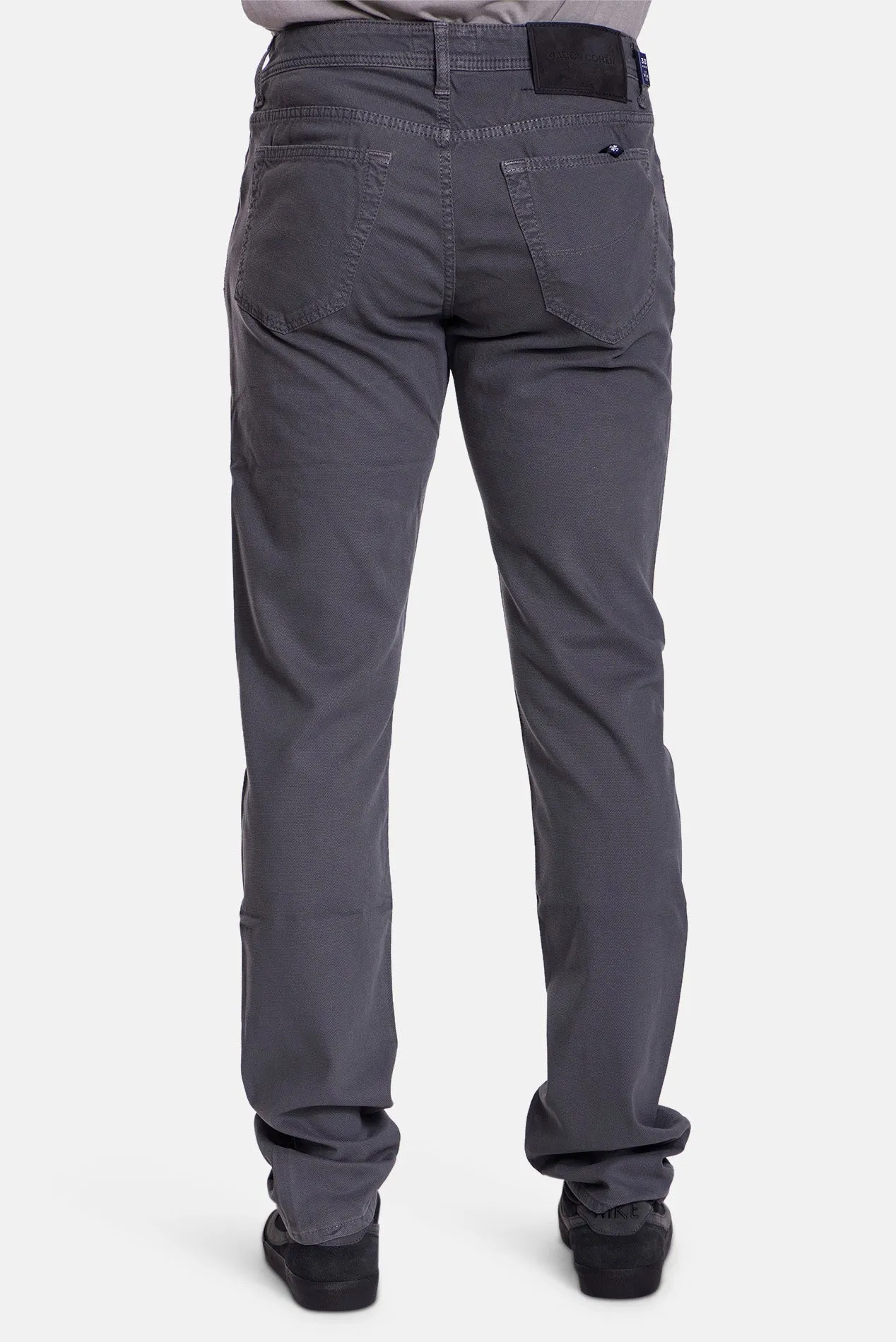 Bard Soft Pique Pant W/ Suede Patch Gunmetal sold by Blue & Cream product image thumbnail 2