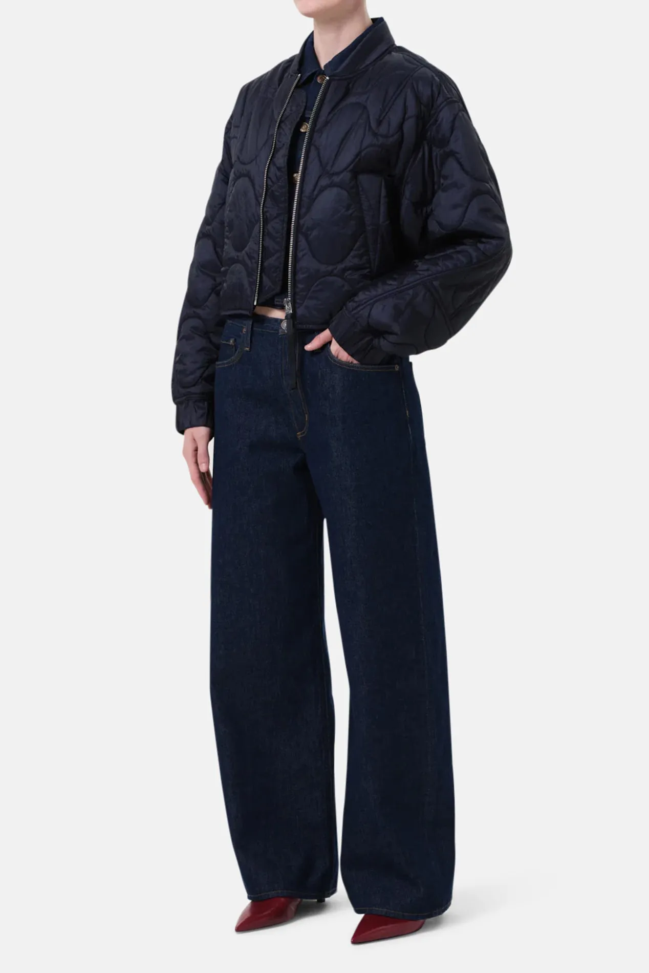 Iona Quilted Jacket In Ink sold by Blue & Cream product image thumbnail 3