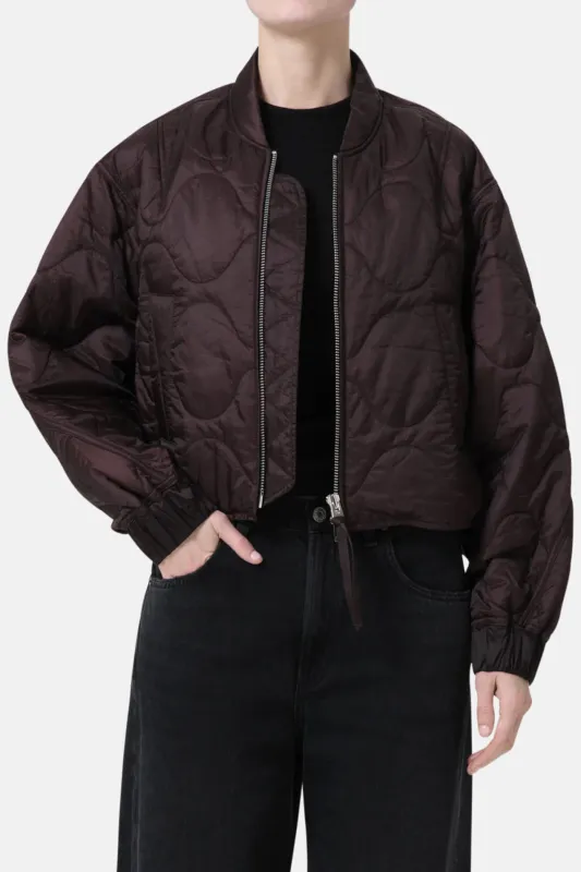 Iona Quilted Jacket In Infusion made by Agolde