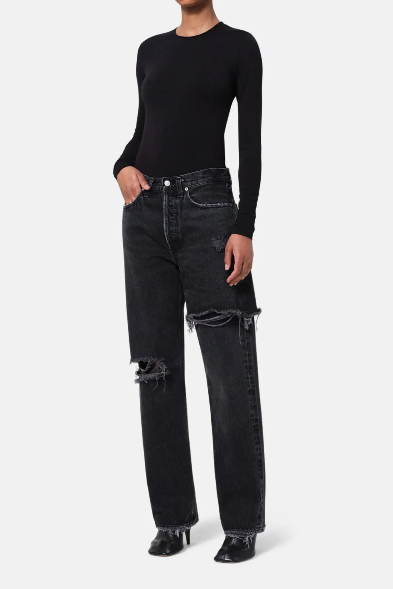 Aura Long Sleeve Bodysuit in Black sold by Blue & Cream product image thumbnail 4