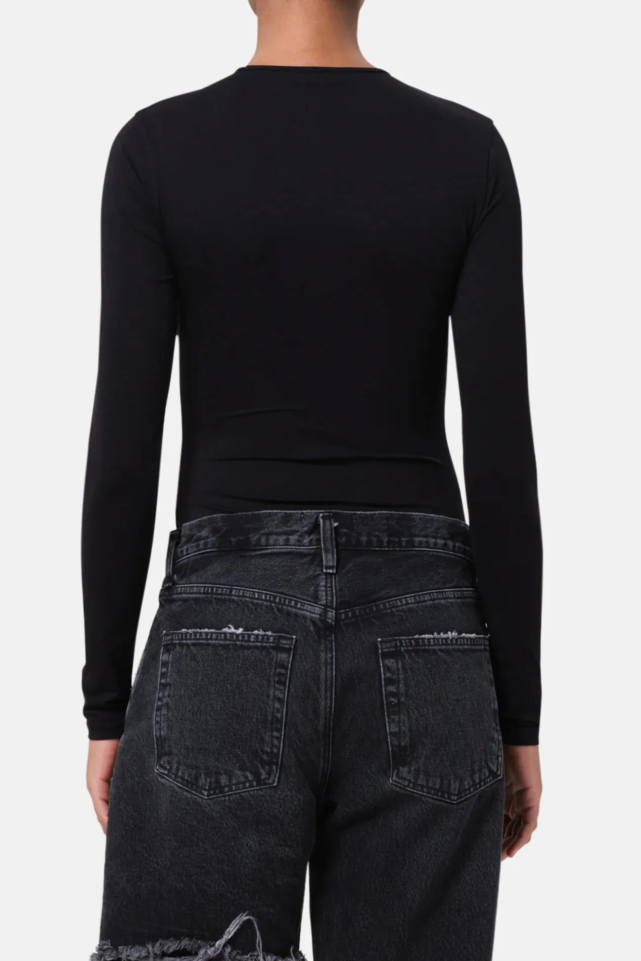 Aura Long Sleeve Bodysuit in Black sold by Blue & Cream product image thumbnail 2