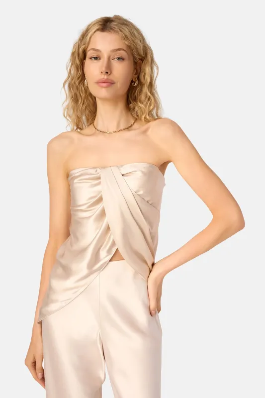 Bonita Strapless Camisole Oat sold by Blue & Cream