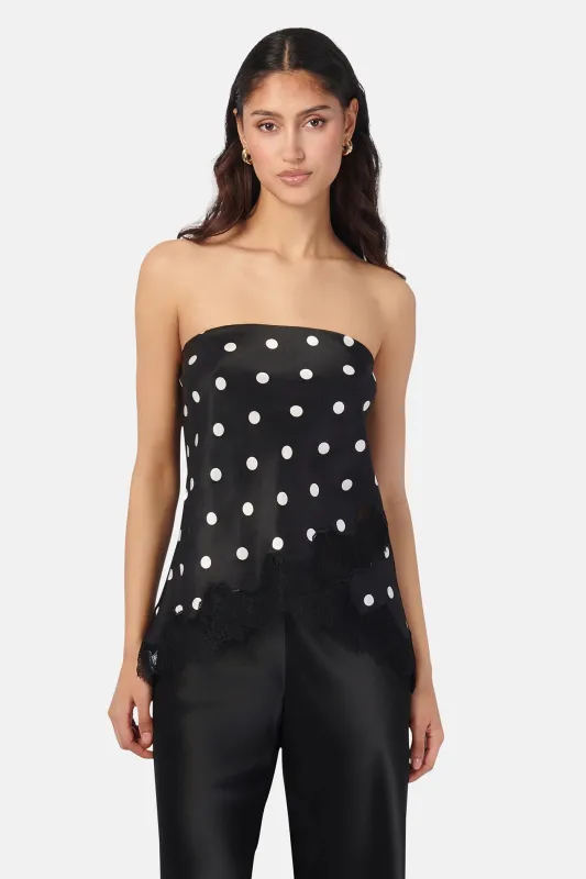 Odessa Strapless Camisole Polka-Dot sold by Blue & Cream