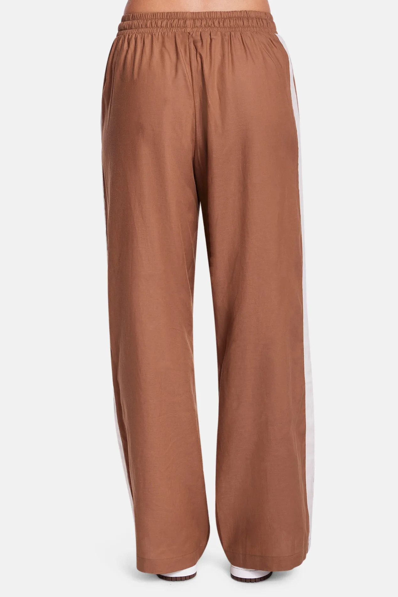 Georgica Beach Poplin Pant Brown w/Beige sold by Blue & Cream product image thumbnail 3