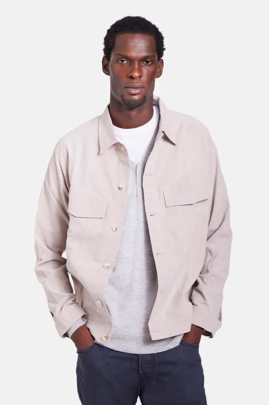 Dante Micro Cord Trucker Jacket Beige sold by Blue & Cream