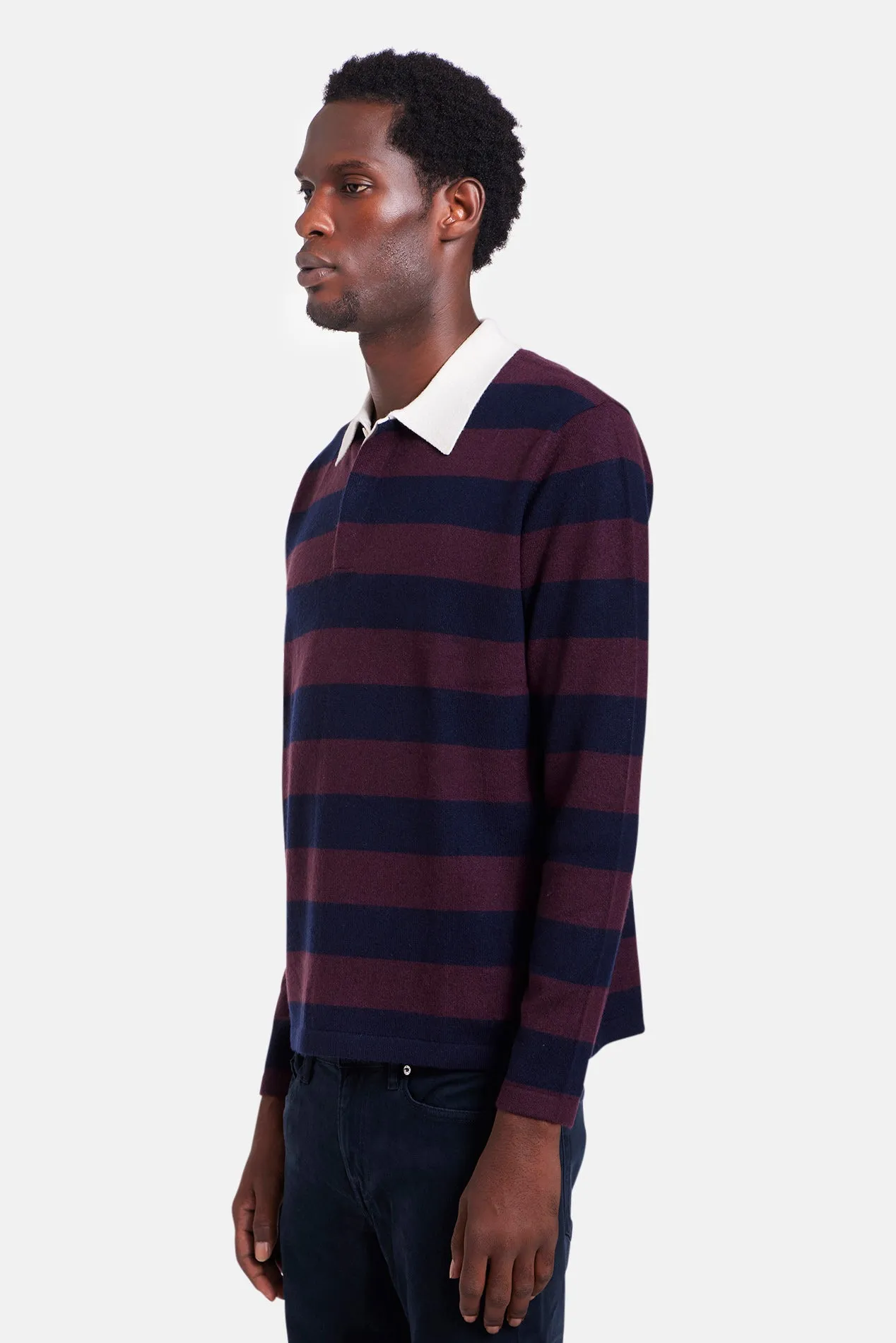 Cashmere Striped Rugby Navy/Wine sold by Blue & Cream product image thumbnail 2