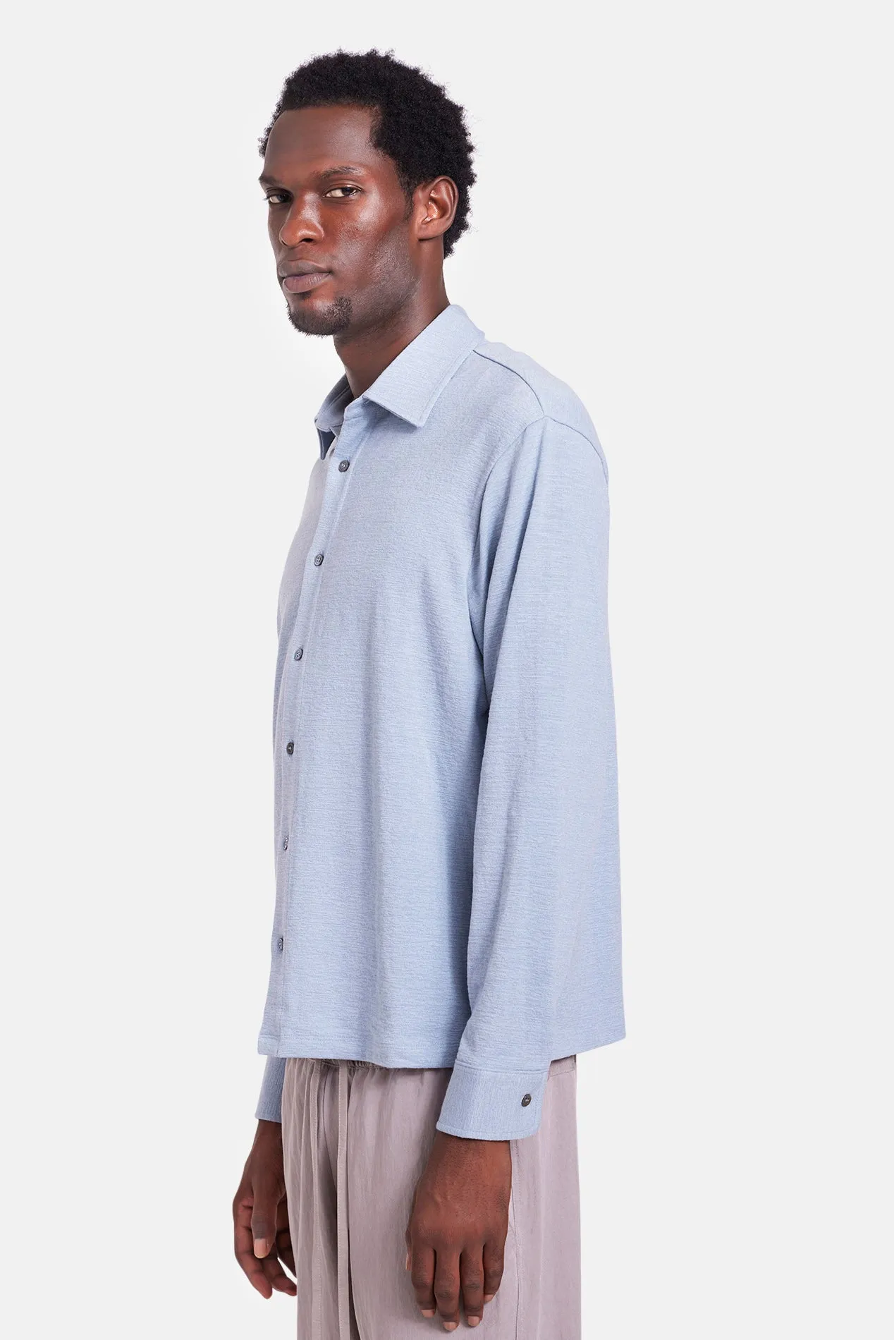 Slub Long Sleeve Button Up Patina Blue sold by Blue & Cream product image thumbnail 2
