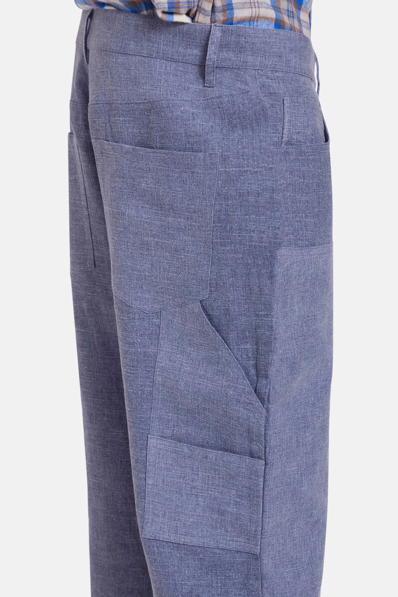 Carpenter Linen Pant Steel Blue sold by Blue & Cream product image thumbnail 4