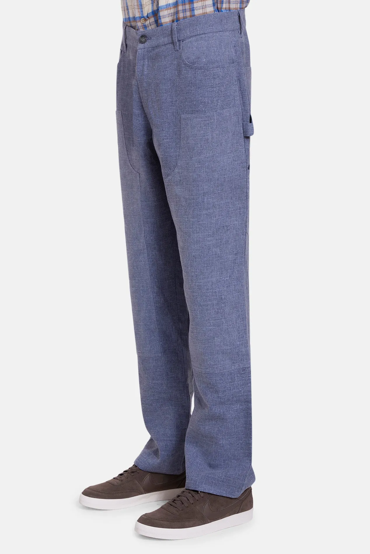 Carpenter Linen Pant Steel Blue sold by Blue & Cream product image thumbnail 2