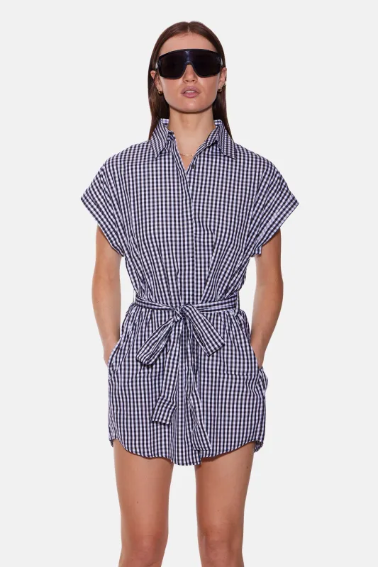 Maidstone Mini Shirt Dress Gingham sold by Blue & Cream