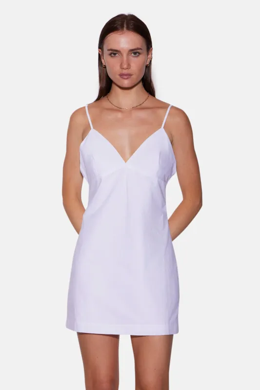 Kate Poplin Slip Dress White sold by Blue & Cream