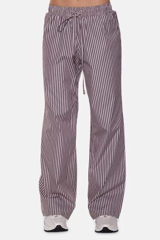 Georgica Beach Poplin Pant Brown/Beige Stripe sold by Blue & Cream