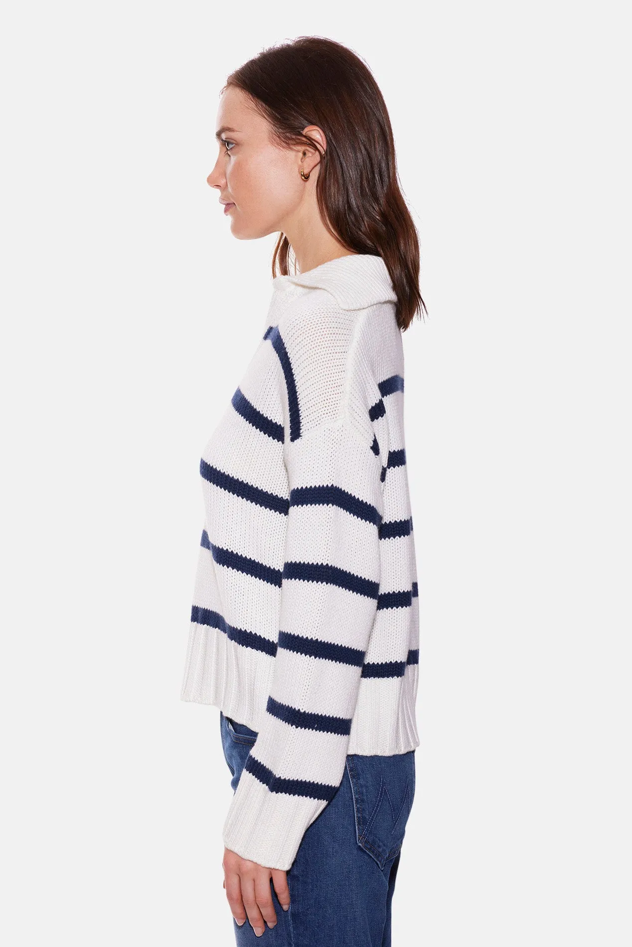Jackie Striped Sweater White/Navy sold by Blue & Cream product image thumbnail 2