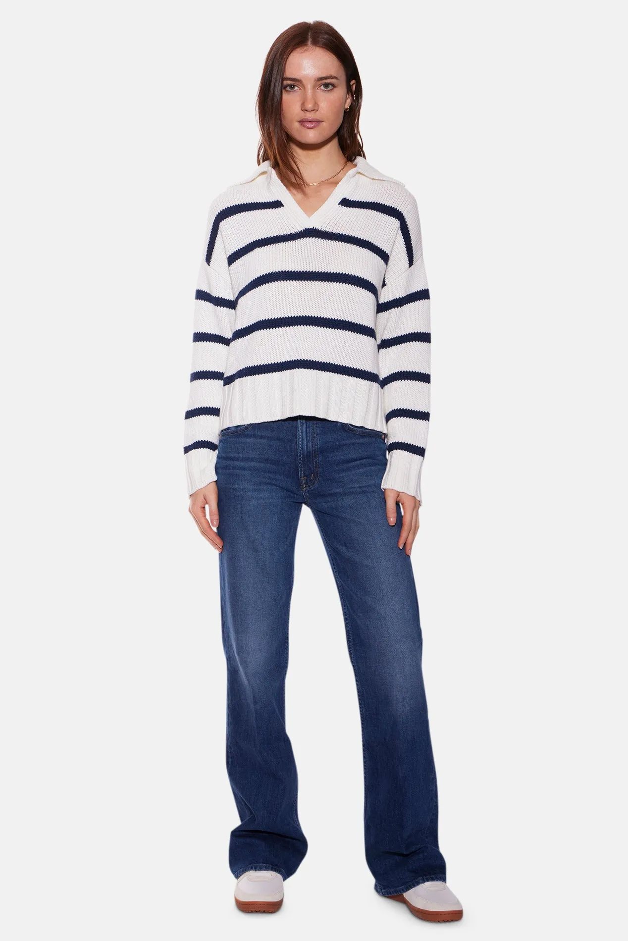 Jackie Striped Sweater White/Navy sold by Blue & Cream product image thumbnail 5