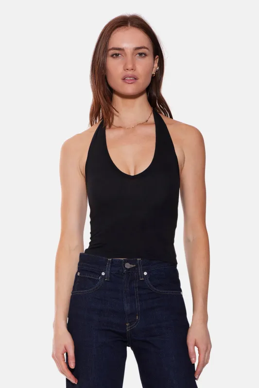 Halle Lux Halter Top Black sold by Blue & Cream