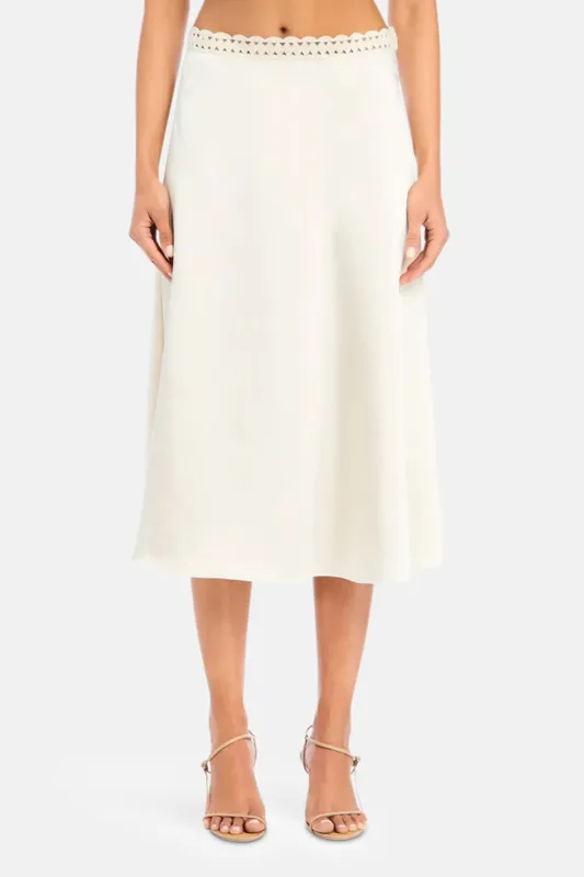 Tamsin Midi Skirt Eggshell sold by Blue & Cream