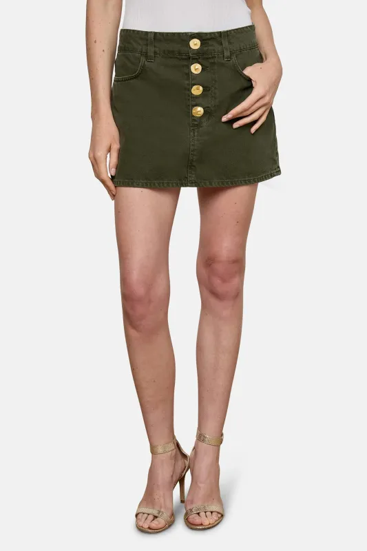 Solene Denim Mini Skirt Picholine sold by Blue & Cream