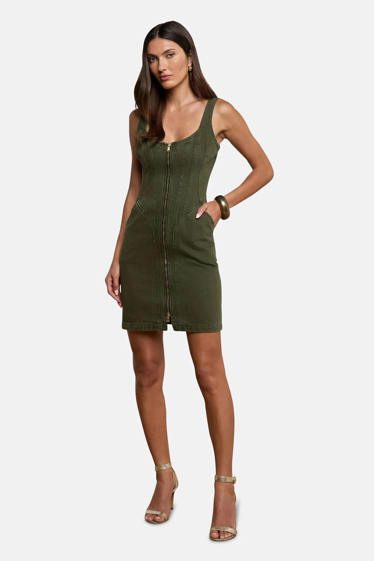 Jaxyn Denim Dress Picholine sold by Blue & Cream