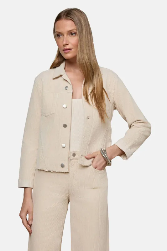 Janelle Denim Jacket French Vanilla sold by Blue & Cream
