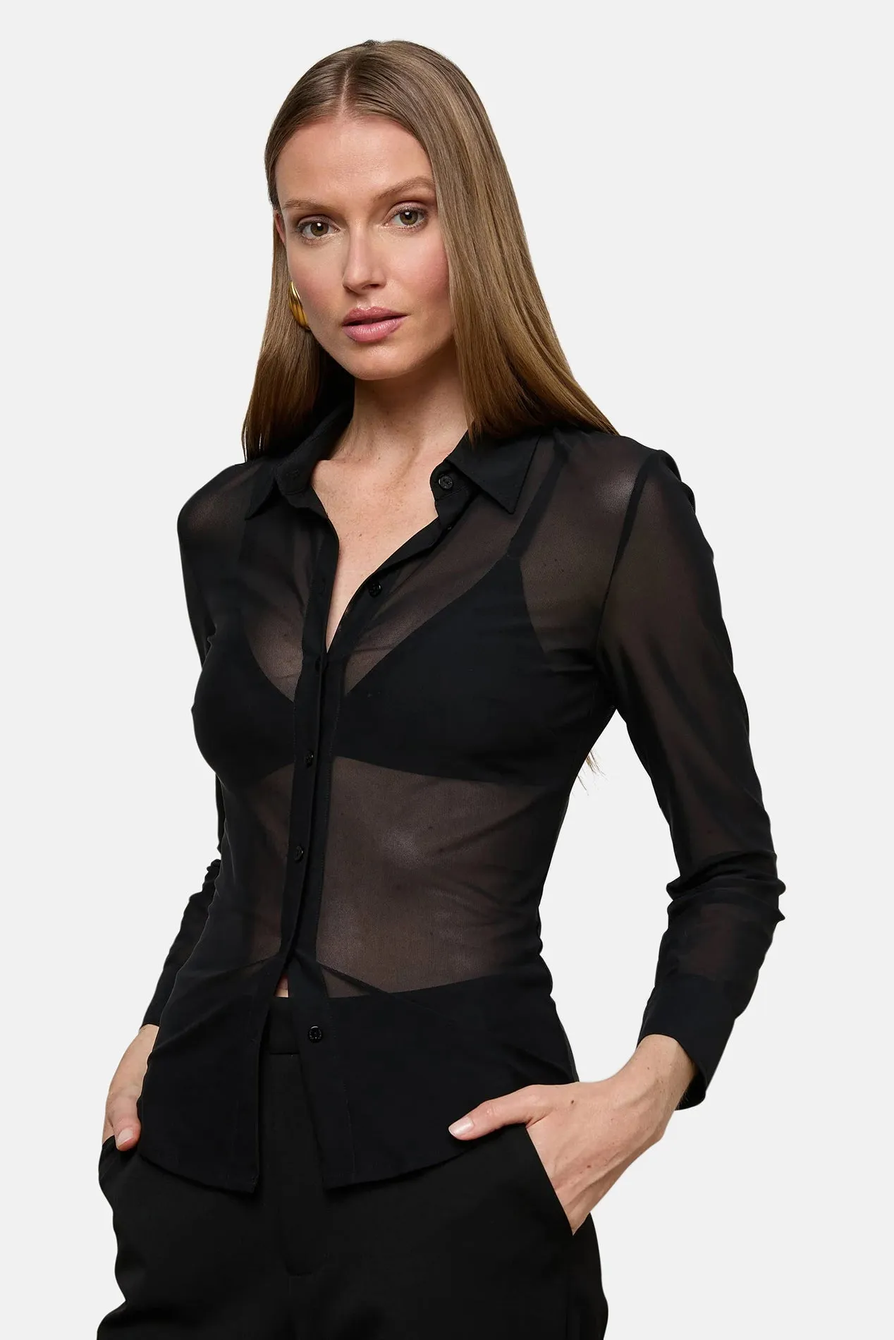 Indiana Mesh Blouse Black sold by Blue & Cream product image thumbnail 2