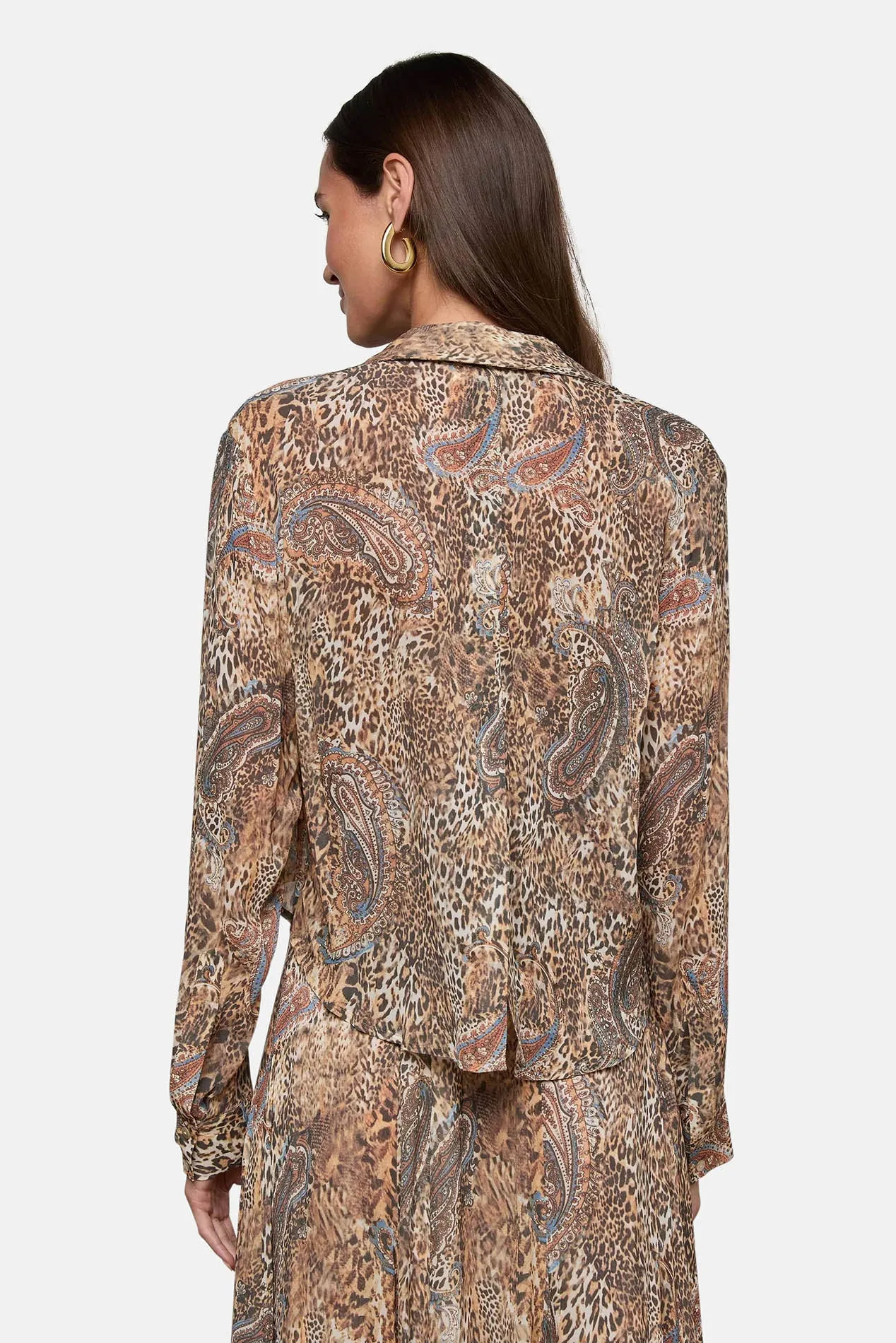 Cosette Button-Down Shirt Brown/Blue Valencia Leopard sold by Blue & Cream product image thumbnail 3