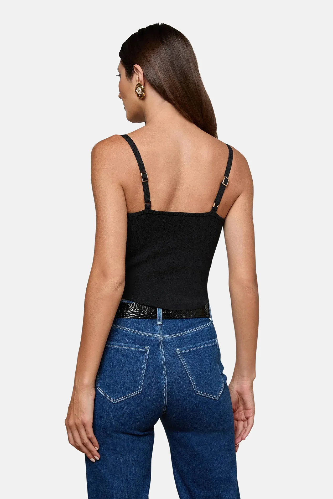 Artemis Knit Corset Top Black/Gold sold by Blue & Cream product image thumbnail 3