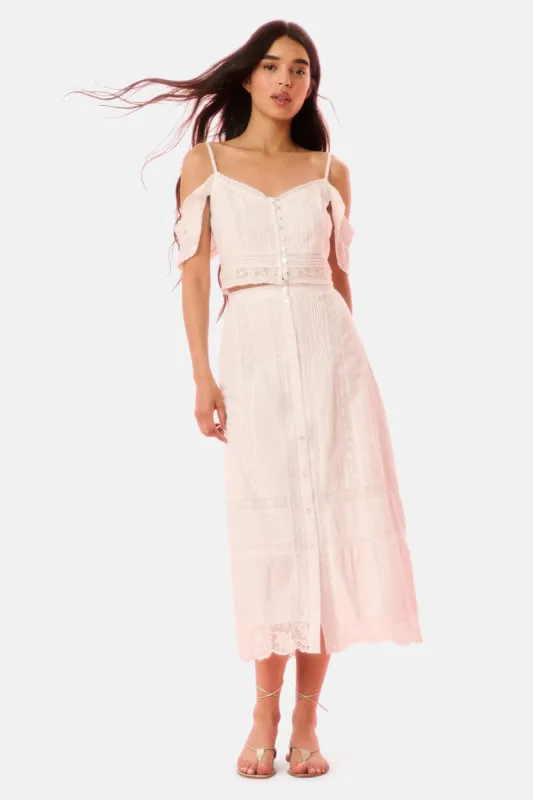 Allesia Skirt Optic White made by LoveShackFancy