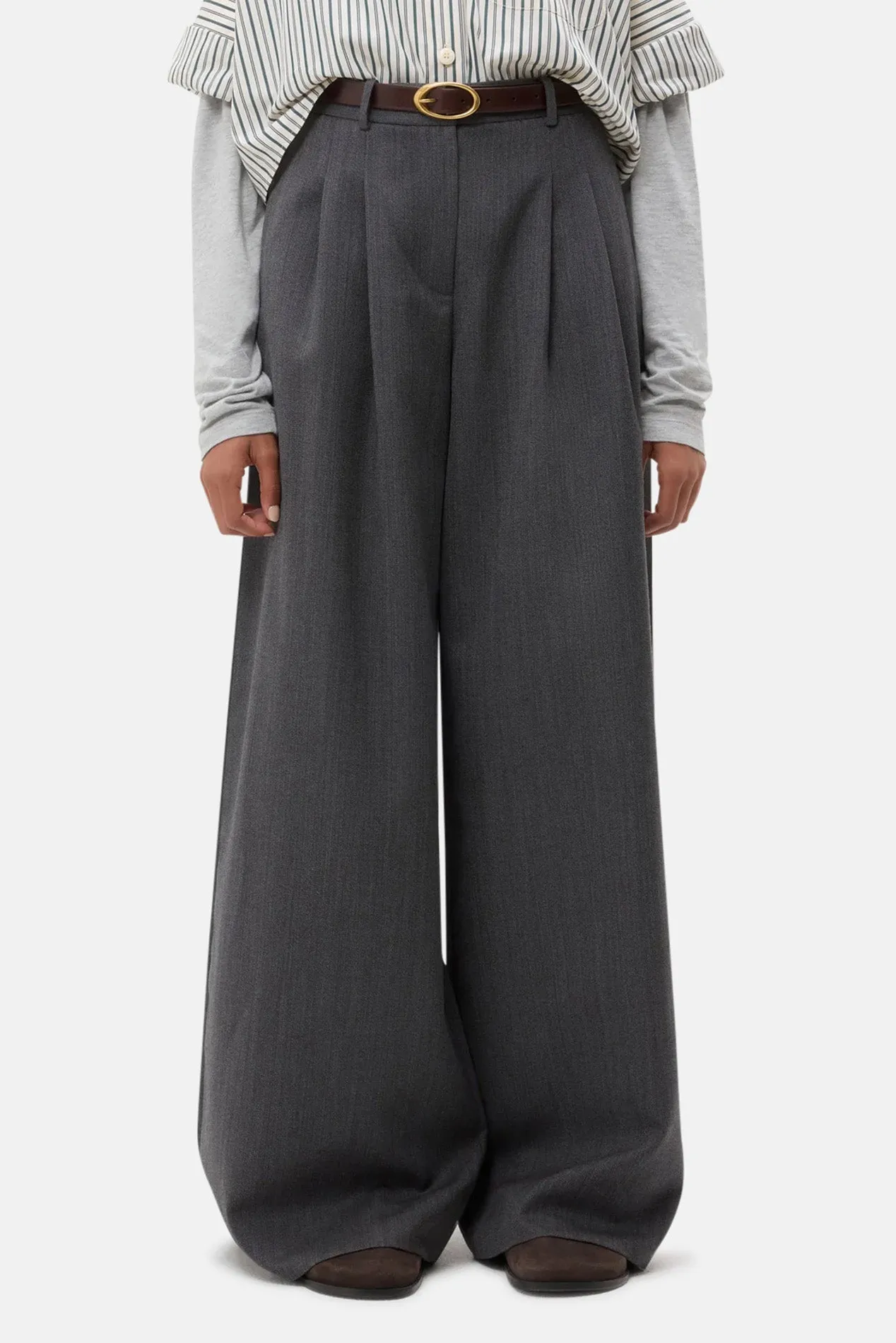 Avery Pant Medium Heather Grey sold by Blue & Cream