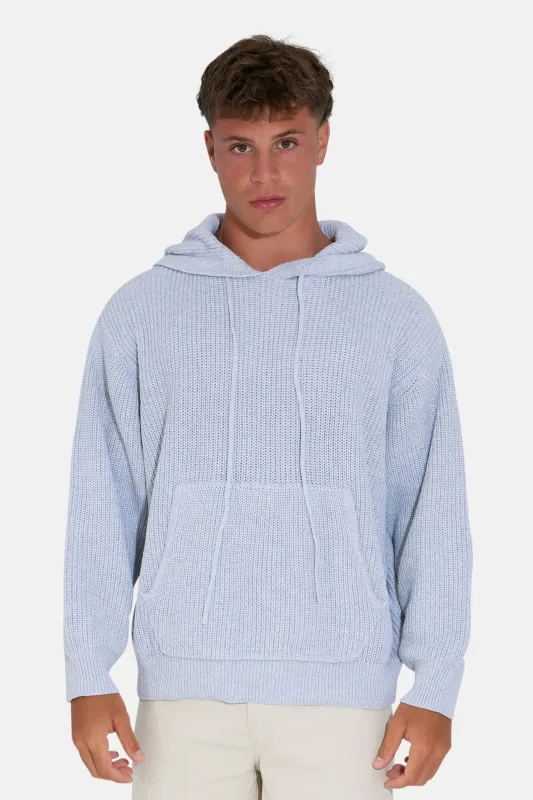 Perry Ribbed Hoodie Heather Silver sold by Blue & Cream