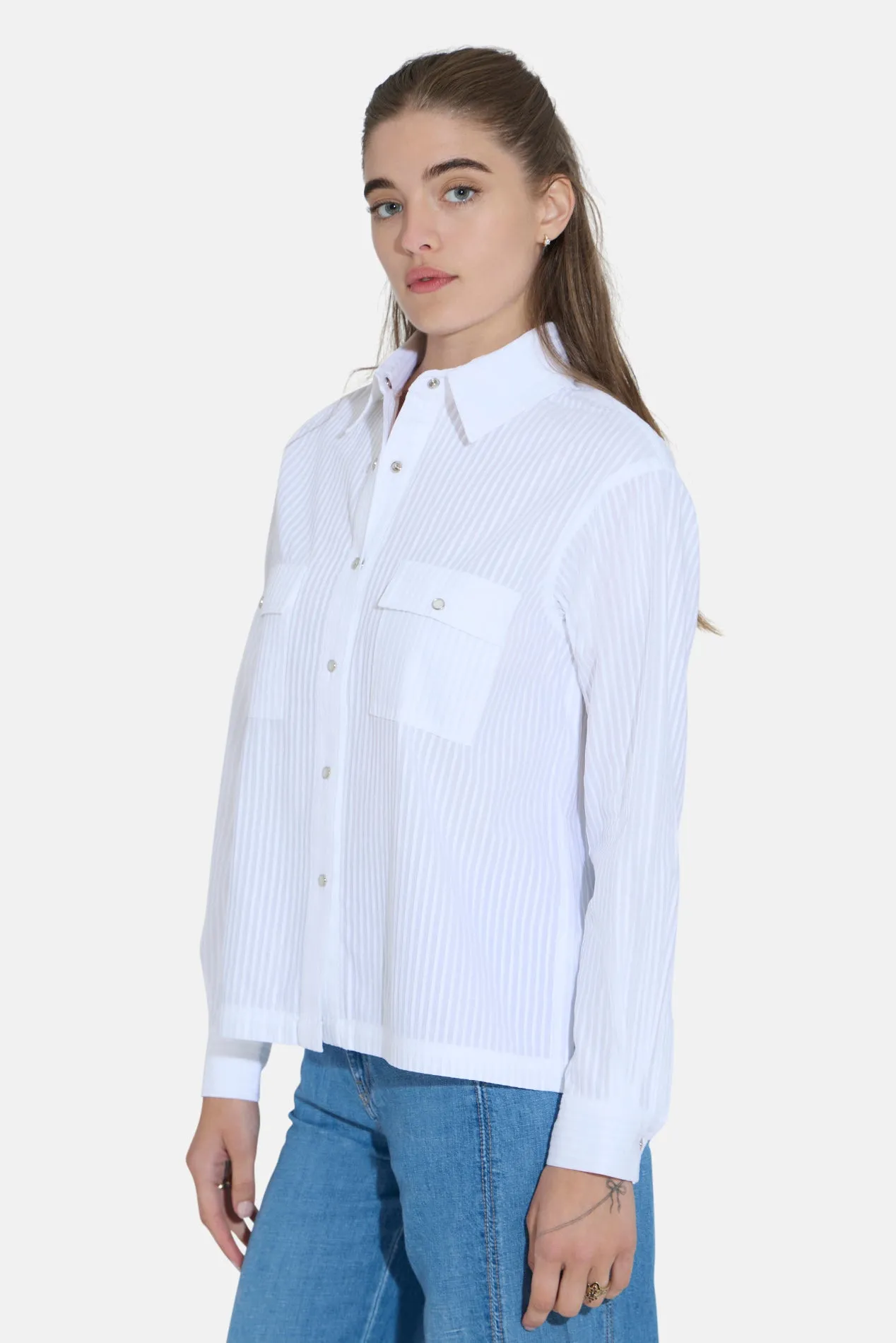 Coco Overshirt White Pleat sold by Blue & Cream product image thumbnail 2