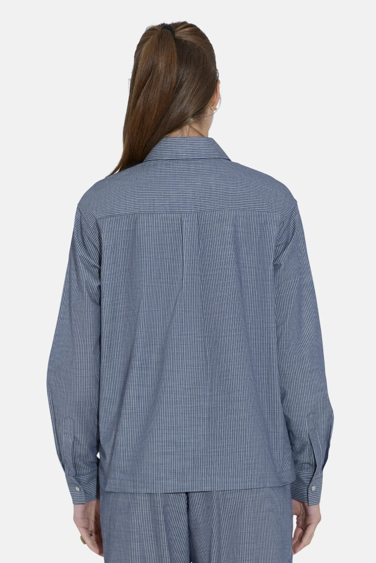 Coco Denim Overshirt in Pinstripe sold by Blue & Cream product image thumbnail 3